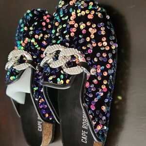NEW Sequin MULES SIZE 6